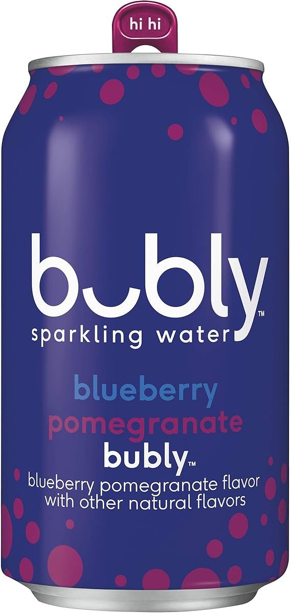 Bubly Sparkling Water, 12 fl oz Cans, Blueberry Pomegranate, 18 Count | Amazon (US)