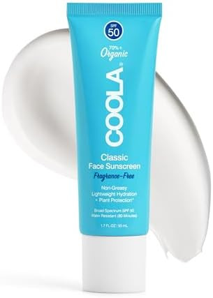 COOLA Organic Face Sunscreen SPF 50 Sunblock Lotion, Dermatologist Tested Skin Care for Daily Pro... | Amazon (US)
