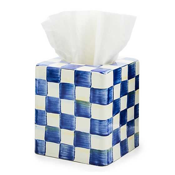 Royal Check Boutique Tissue Box Cover | MacKenzie-Childs