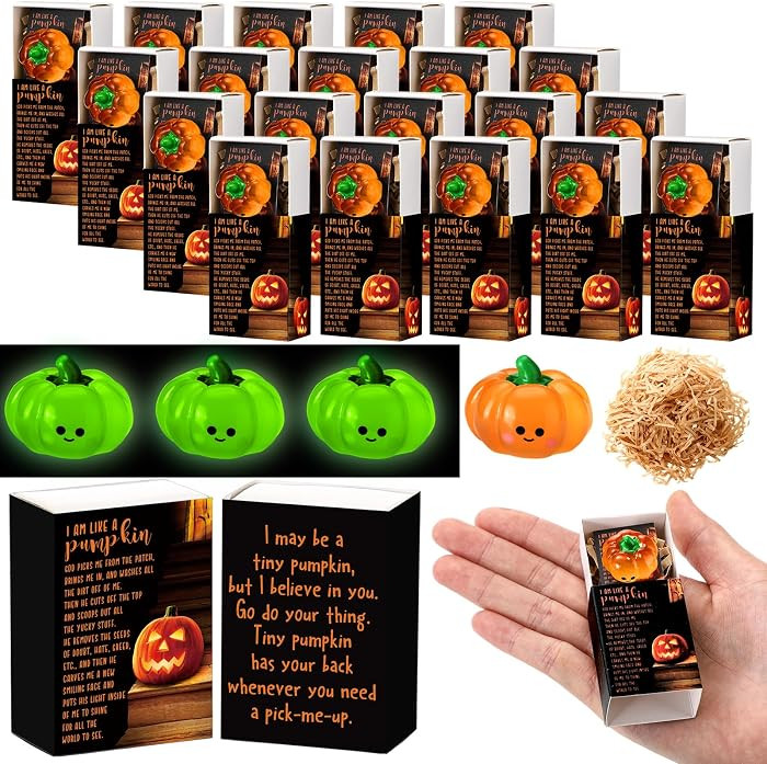 40 Sets Christian Halloween Fall Pumpkin Gifts Bulk Mini Resin Figurines Matches Positive Quotes ... | Amazon (US)