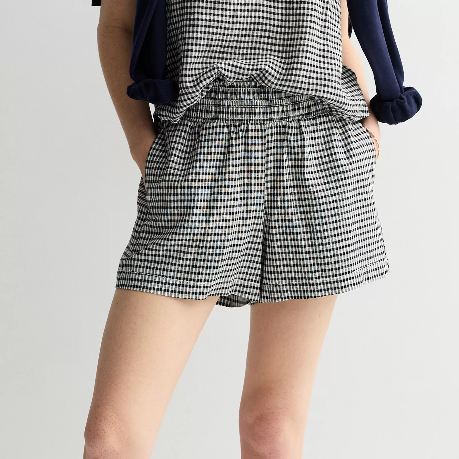 Women's Sonoma Goods For Life® Smocked Waist Linen Shorts | Kohl's