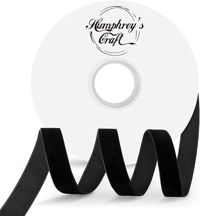 Humphrey's Craft 5/8 Inch Wide Black Velvet Ribbons Spool Good for Sewing, Gifts Wrapping, Jewelr... | Amazon (US)