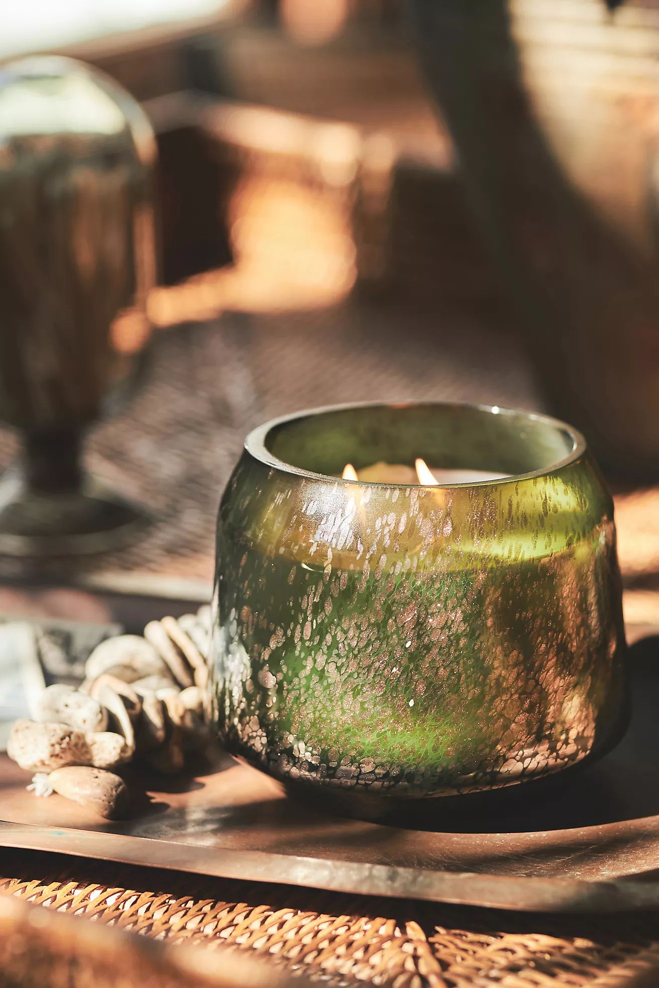 Kindred Woody Fresh Balsam & Cedarwood Glass Candle | Anthropologie (US)
