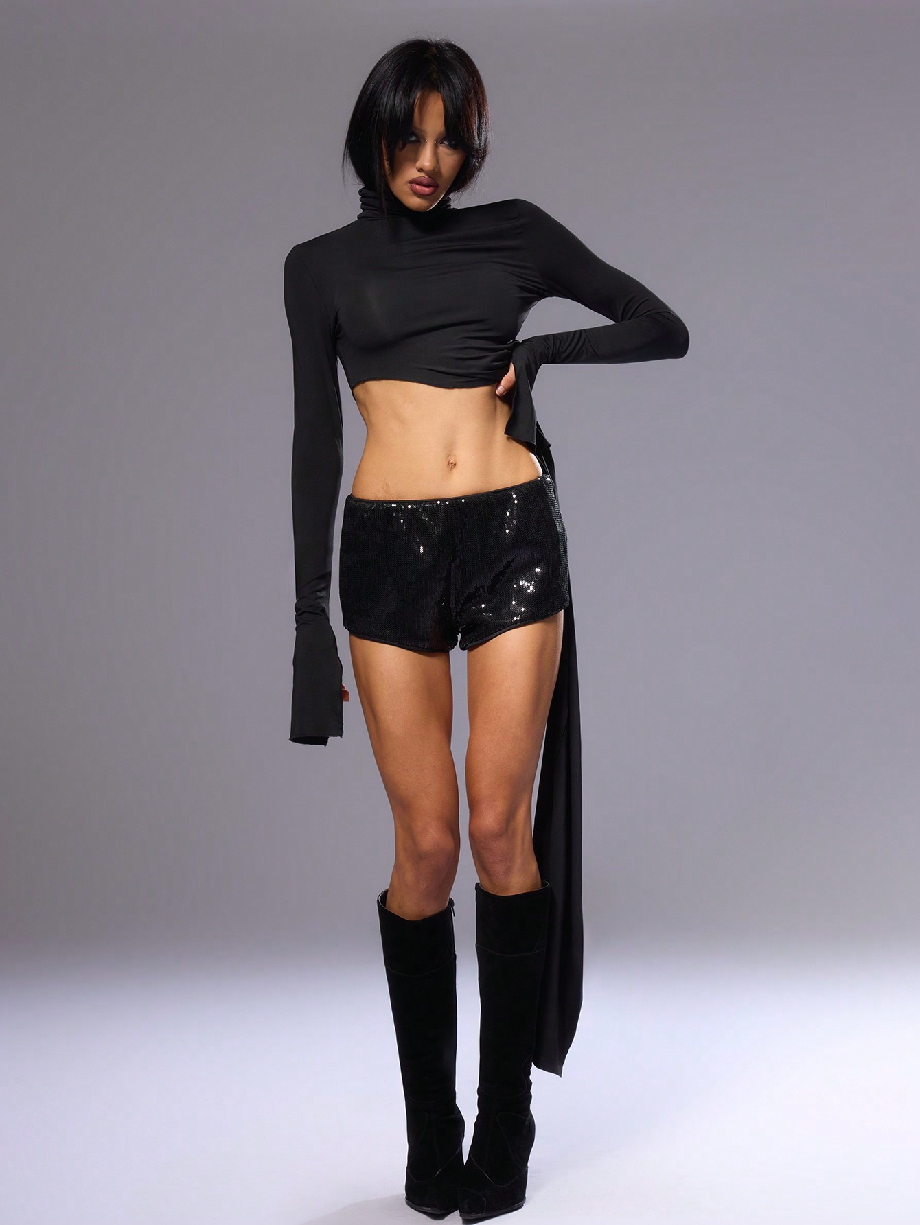 MUSERA Sequin Micro Shorts | SHEIN USA | SHEIN