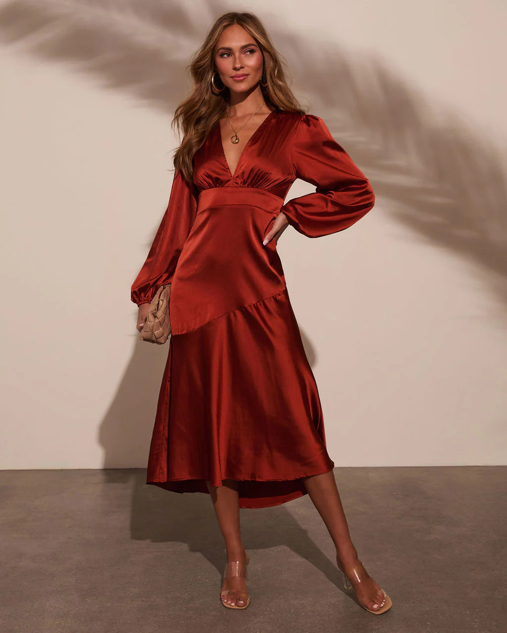 Downtown Darling Satin Maxi Dress | VICI