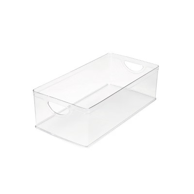 iDESIGN Recycled Plastic Cabinet and Pantry Storage Bin with Integrated Handle Clear Bin | Target