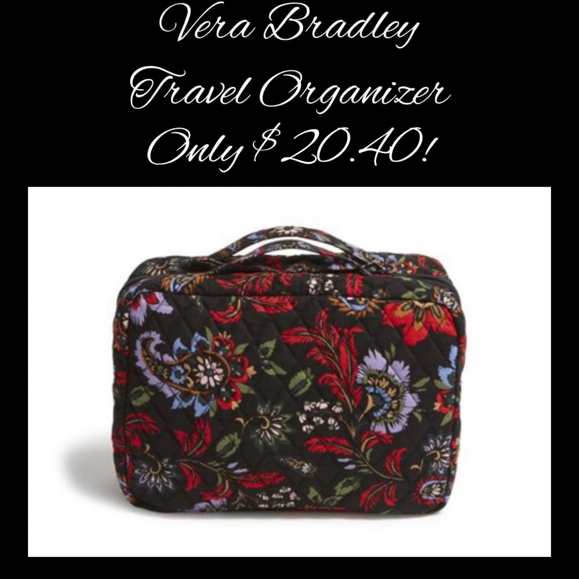 Excellent Vera Bradley score! Several patterns of the super handy and versatile Vera Bradley Travel Organizer are down to only $20.40 today at Target 🎯- normally $85! So much room for anything you’d like to use it for, from toiletries to cords and chargers to clothing or even shoes - endless options! Going fast at this price.

#LTKSaleAlert #LTKTravel #LTKBeauty