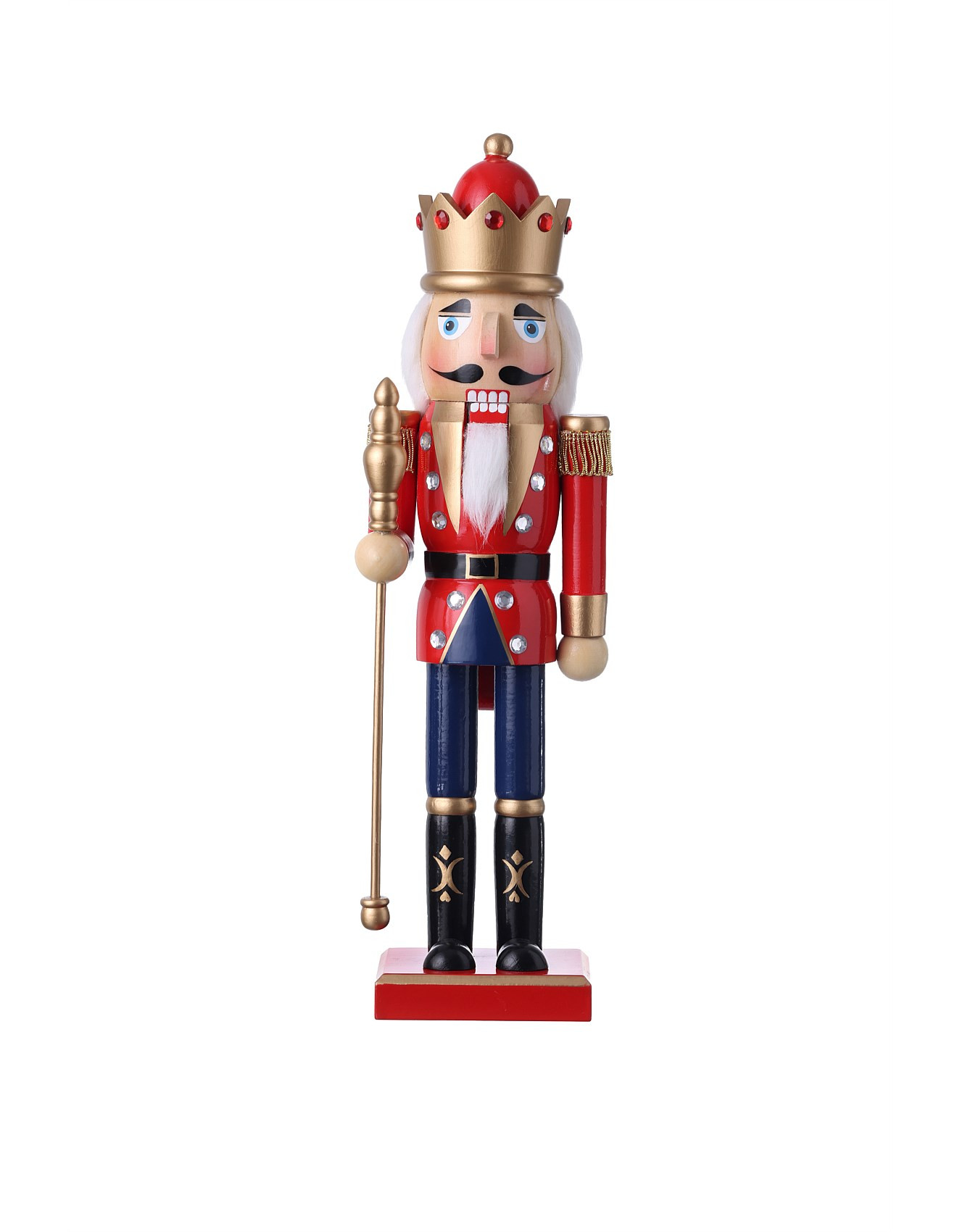 35CM WOODEN RED KING NUTCRACKER | David Jones (Australia & New Zealand)