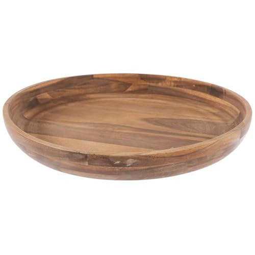 Hobby Lobby Round Acacia Wood Serving Tray, Brown, 16x16x2 Inch | Amazon (US)