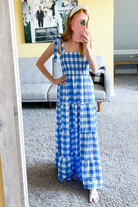 Wearing size small in this gorgeous blue plaid summer dress! Petite friendly with tie straps to adjust for length and ruched bust. Feels top quality - love this amazon dress! 

Petite hourglass figure, xs petite, small petite, plaid dresses, amazon dresses, spring dress, under 50

#LTKunder50 #LTKsalealert #LTKxPrimeDay