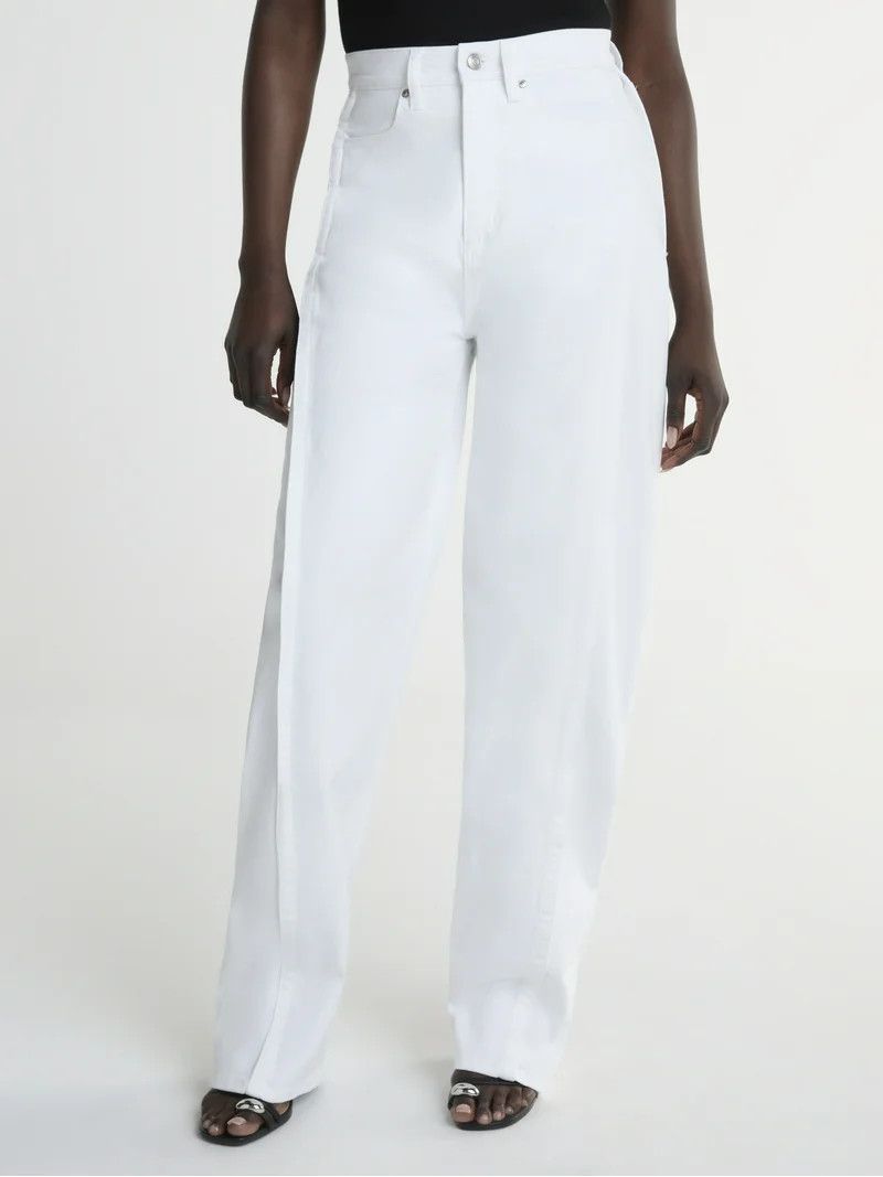 Scoop Women's Slouchy Straight High Rise Jeans, Sizes 0-18 | Walmart (US)