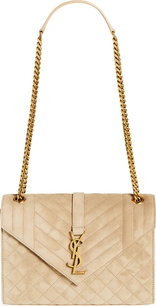 Saint Laurent Medium Envelope Suede Crossbody Bag | Nordstrom | Nordstrom