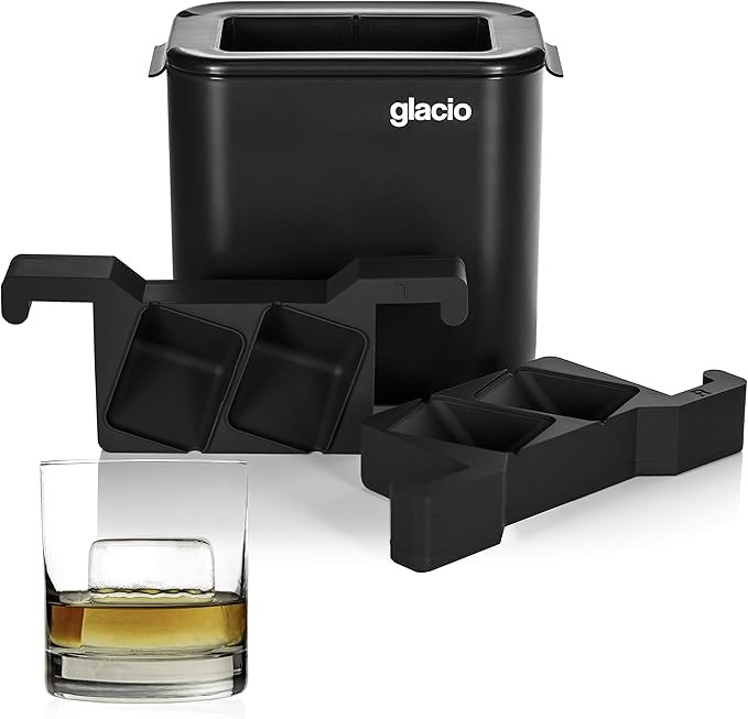 glacio Clear Cube Ice Duo - Crystal Clear Ice Square - Clear Ice Cube for Whiskey | Amazon (US)