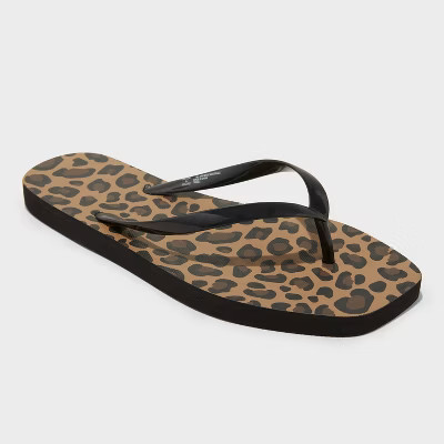 Women's Square Toe Thong Flip Flop Sandals - Shade & Shore™ | Target