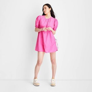 Women's Puff Short Sleeve Drawcord Mini Dress - Future Collective™ with Gabriella Karefa-Johnso... | Target