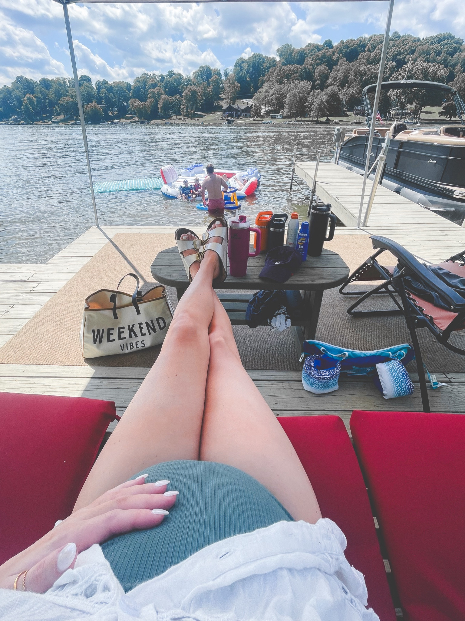 Weekend vibes: bump, birks, and boats ⛵️

Maternity summer outfit pregnant swimsuits pool bag lake life Stanley coverup life jacket floatie pool toys ring 

#LTKSwim #LTKSeasonal #LTKBump