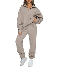 AUTOMET Women's Sweatsuits 2 Piece Outfits Lounge Sets Long Sleeve Half Zip Pullover and Baggy Sw... | Amazon (US)