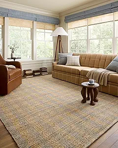 Loloi Chris Loves Julia Judy Collection JUD-04 Natural/Sky 7'-9" x 9'-9" Area Rug | Amazon (US)