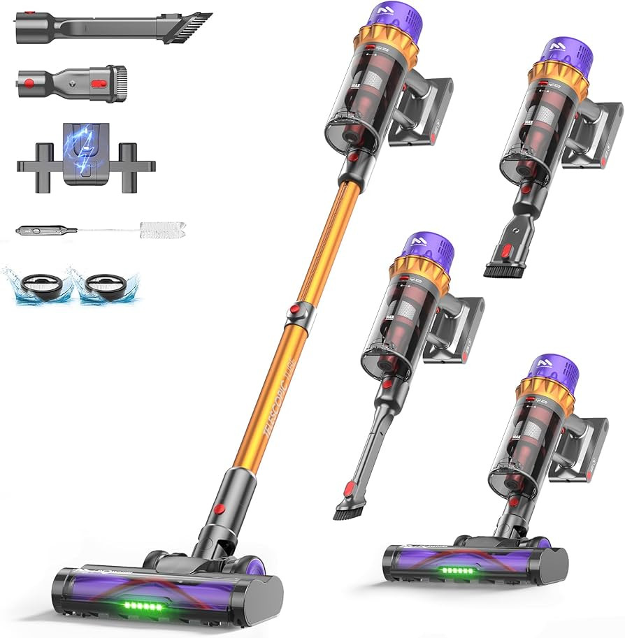 AlloyMove Cordless Vacuum Cleaner, 550W 50KPA 80Mins Self-Standing Cordless Vacuum for Home, With... | Amazon (US)