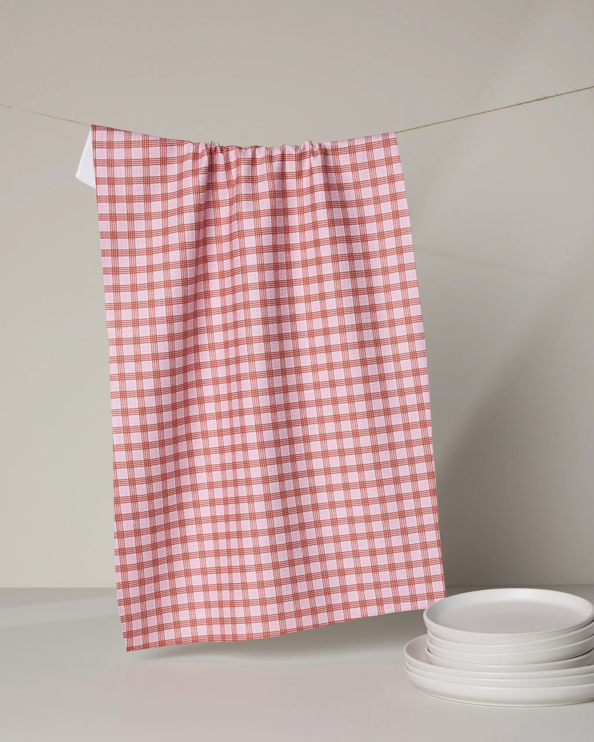 Cupids Plaid Tea Towel | Geometry | Geometry