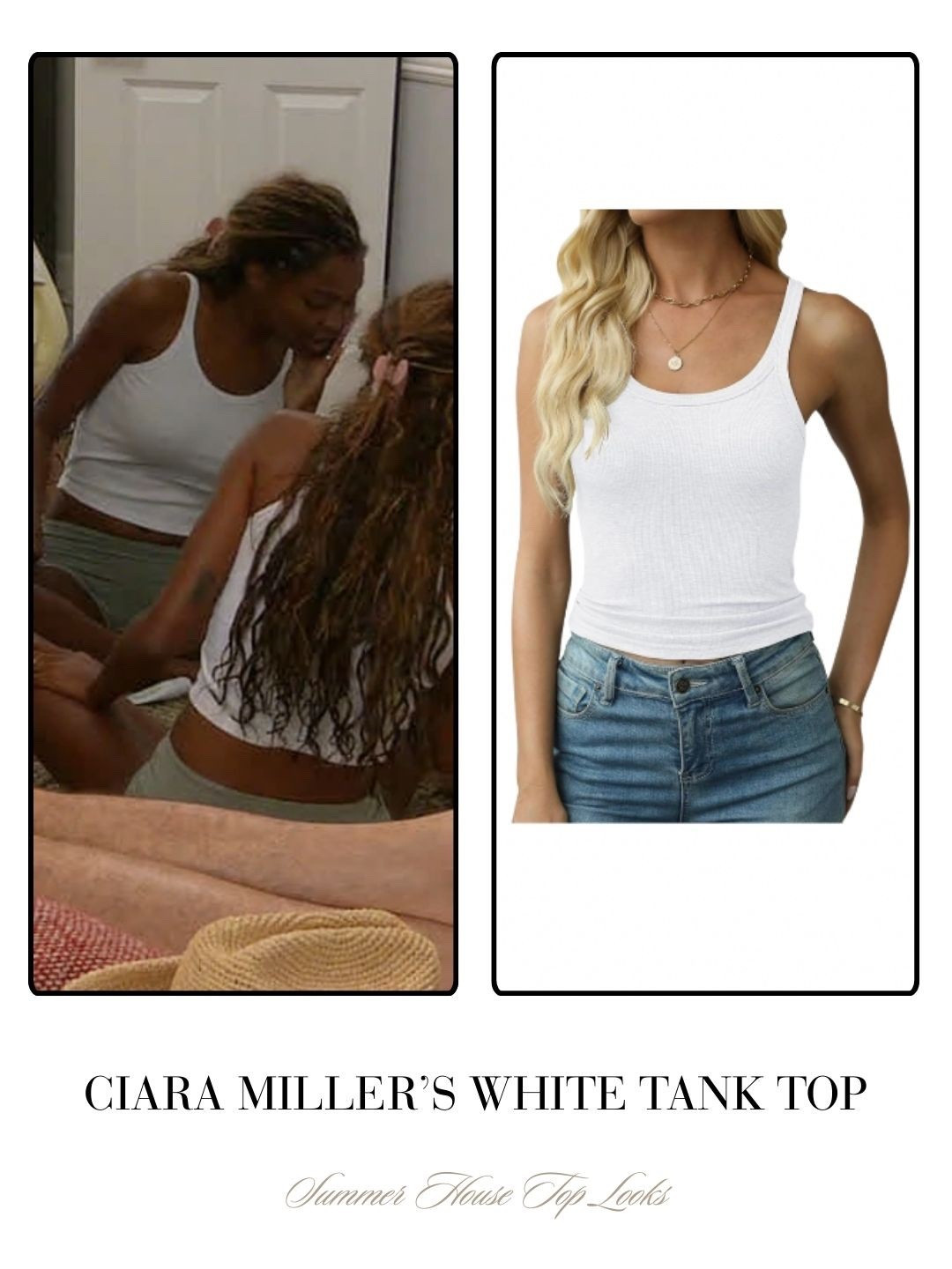 Ciara Miller’s White Tank Top #LTKunder20