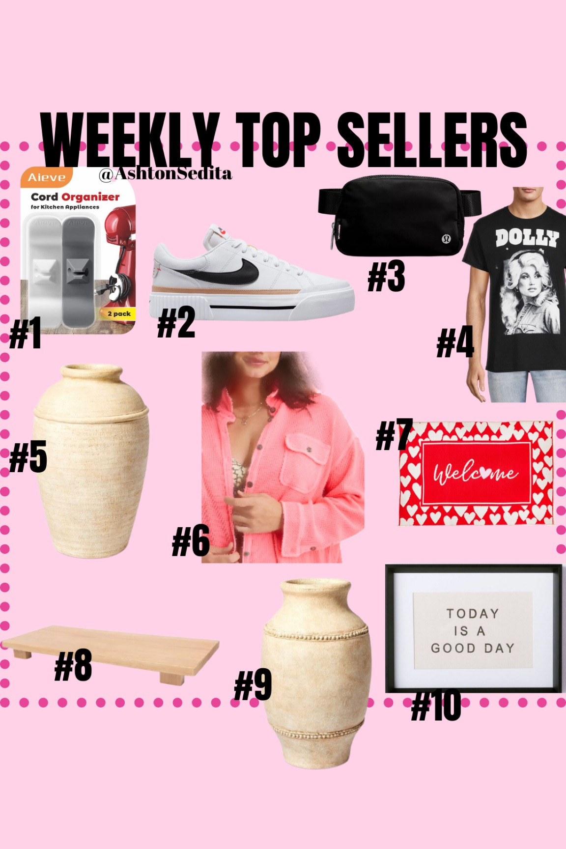 Weekly top sellers