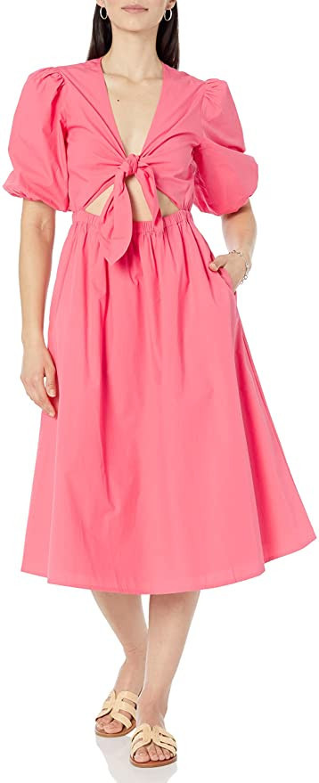The Drop Women's Prisha Cut-Out Poplin Midi Dress | Amazon (US)