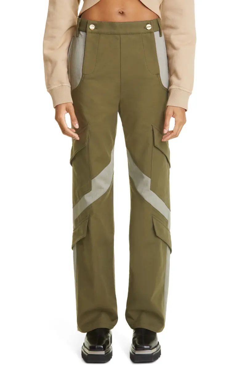 Dion Lee Tilt Seam Two-Tone Cotton Blend Cargo Pants | Nordstrom | Nordstrom