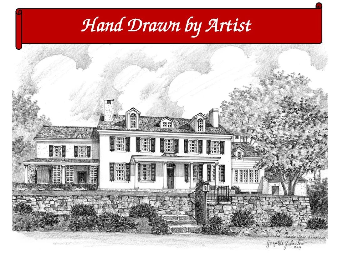 Custom Home Portrait, Hand Drawn, Original House Sketch, Home Drawing, Realtor Closing Gift, Firs... | Etsy (US)