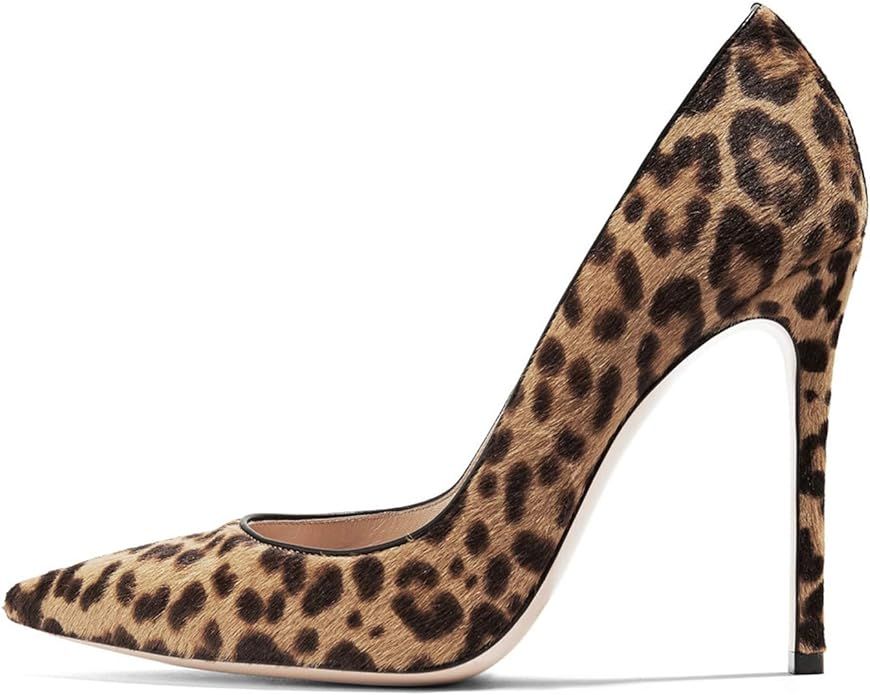 AMARANTOS Women's Classic Pointed Toe Elegant Slip on Stieletto Dress Pumps Shoes | Amazon (US)