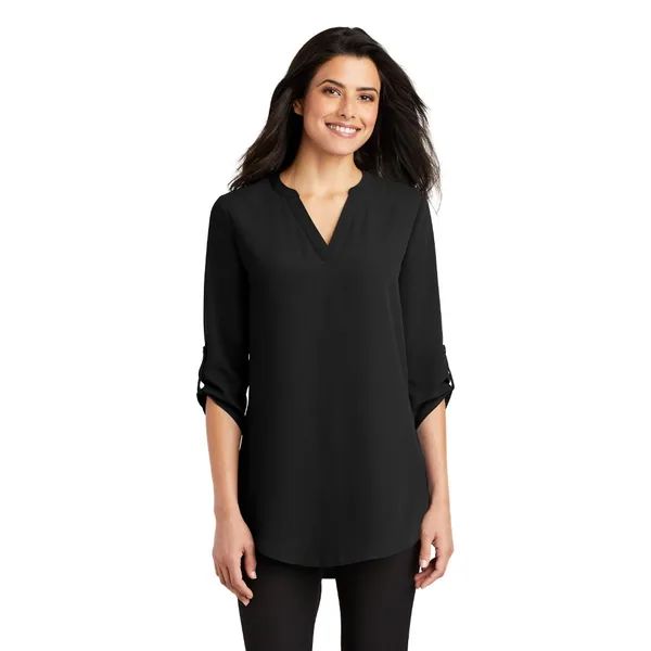 Port Authority Women's 3/4 Sleeve Tunic Blouse | Bed Bath & Beyond