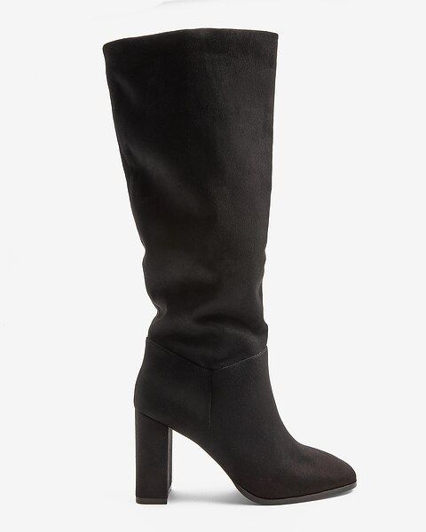 Slouchy Knee High Block Heel Boot | Express