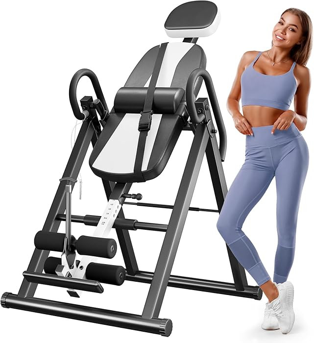 YOLEO Gravity Inversion Table for Back Pain Relief 2026 New Inversion Table w/Lumbar Support Easy... | Amazon (US)
