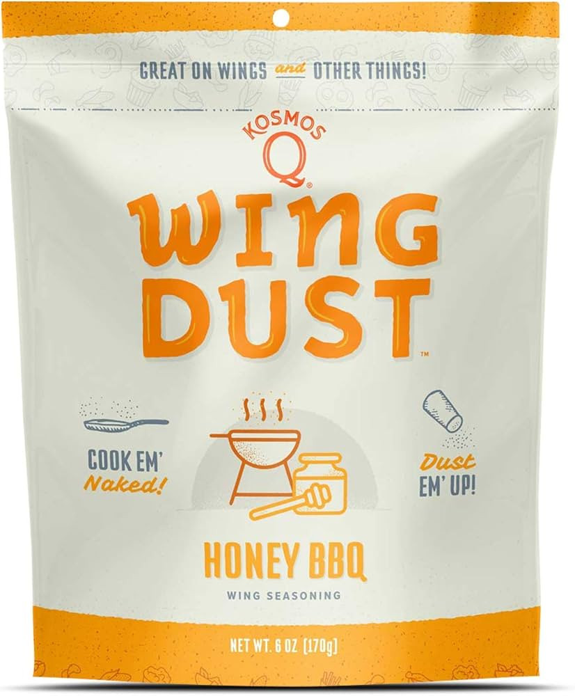 Kosmos Q Honey BBQ Wing Dust - 6 Oz Bag for Wings, Popcorn & More - Dry BBQ Rub with Savory & Smo... | Amazon (US)