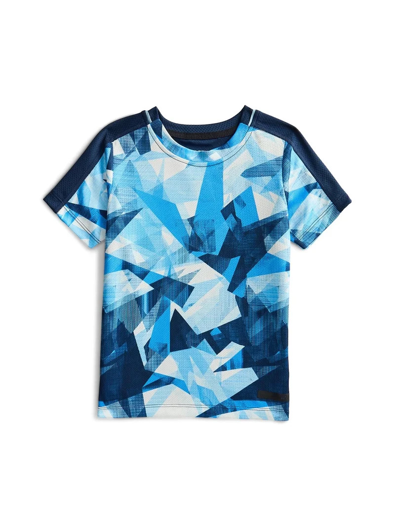 Athletic Works Boys' Print Performance Tee with Short Sleeves, Sizes 4-18 & Husky | Walmart (US)