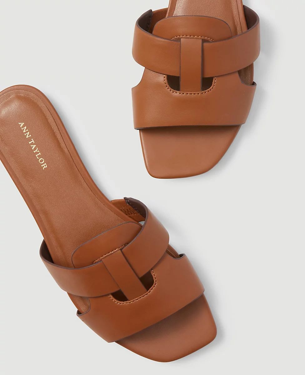 Yara Leather Strappy Sandals | Ann Taylor (US)
