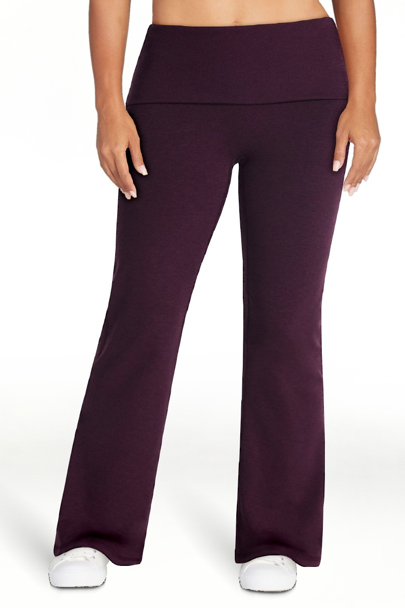 Athletic Works Women's ButterCore Flare Leggings with Fold Over Waist, 31" Inseam, Sizes XS-XXL | Walmart (US)