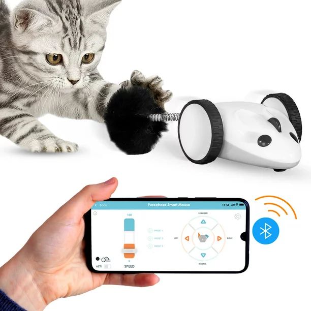 Instachew Purechase Smart Cat Toy, Interactive Automatic Mouse shaped Toy for Pets, App Enabled w... | Walmart (US)