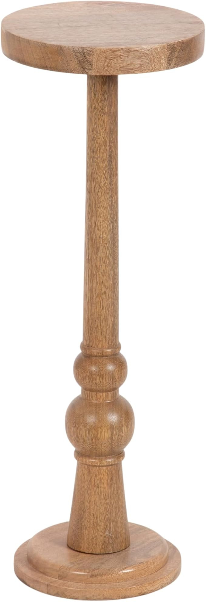 Kate and Laurel Wegner Transitional Wooden Round Drink Table, 8 x 8 x 23, Natural Wood, Modern Du... | Amazon (US)