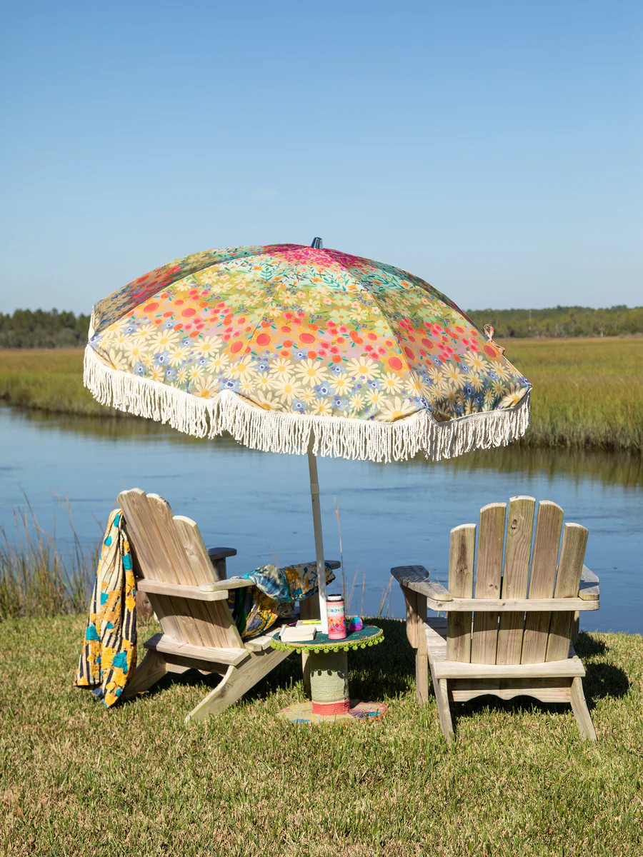 Beach Umbrella - Wildflower Border | Natural Life