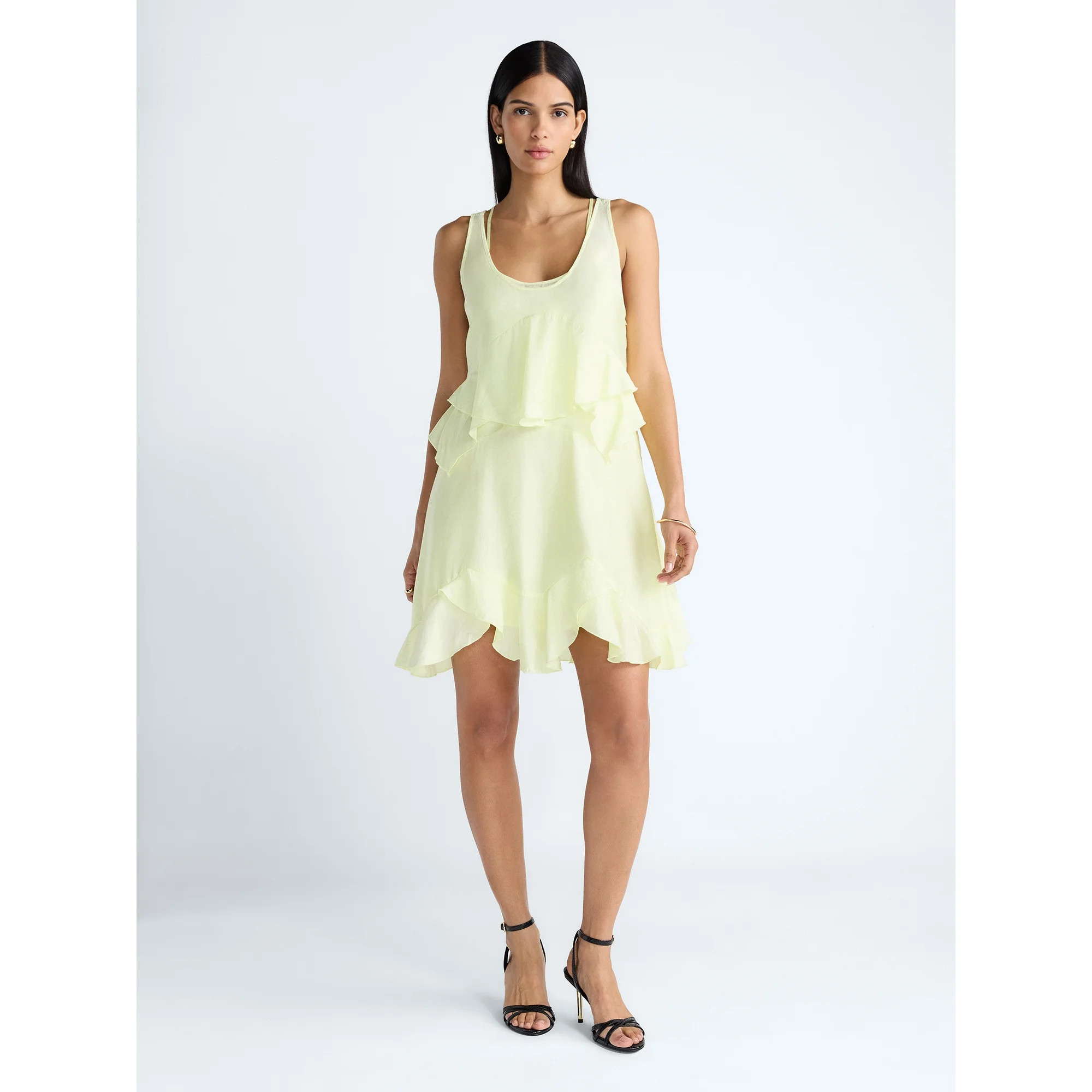 Devil Wears Prada Scoop Collection Women’s and Women's Plus Mini Ruffle Tank Dress, Sizes XS-4X | Walmart (US)