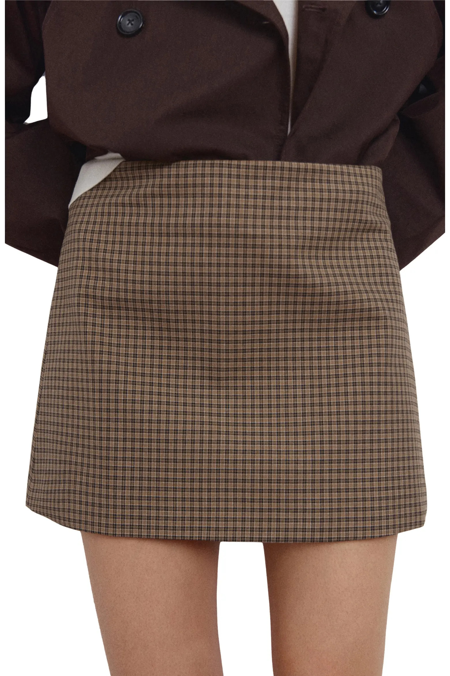 MANGO Houndstooth A-Line Miniskirt (Women) | Nordstrom | Nordstrom