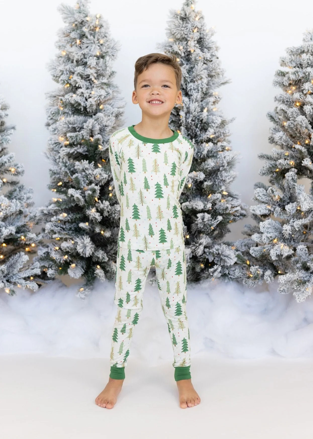 Festive Trees Two-Piece Pajamas | Tiny Jams