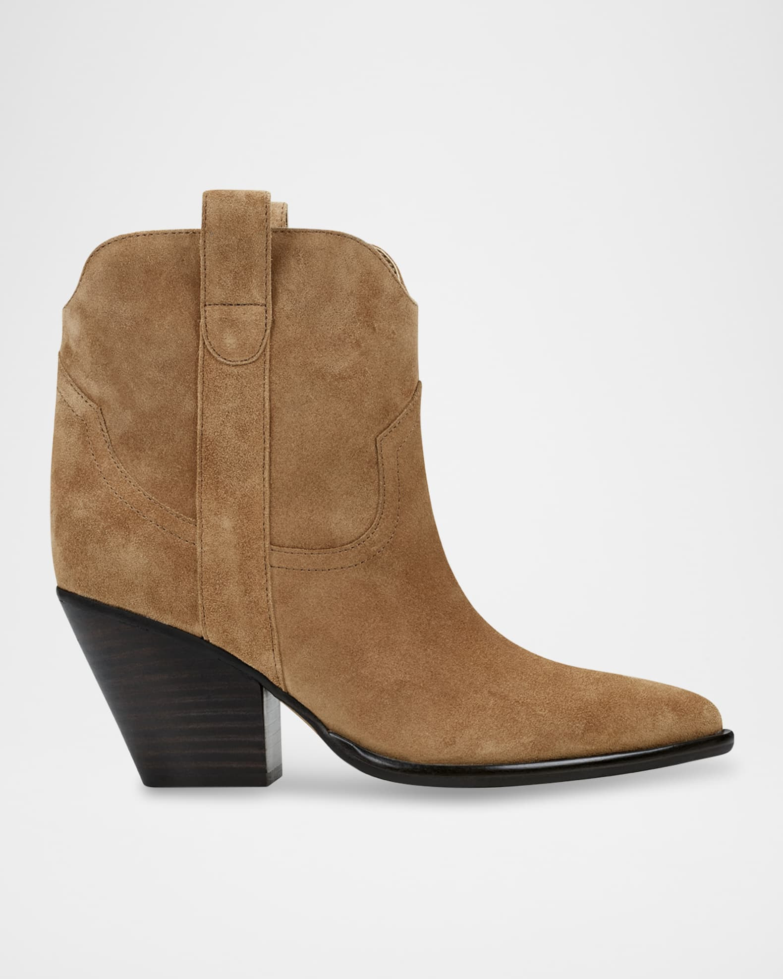 Suede Western Ankle Booties | Neiman Marcus