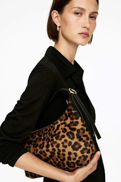 Boxy Leather Bag – Brown/Black – Women – ARKET GB | Arket UK