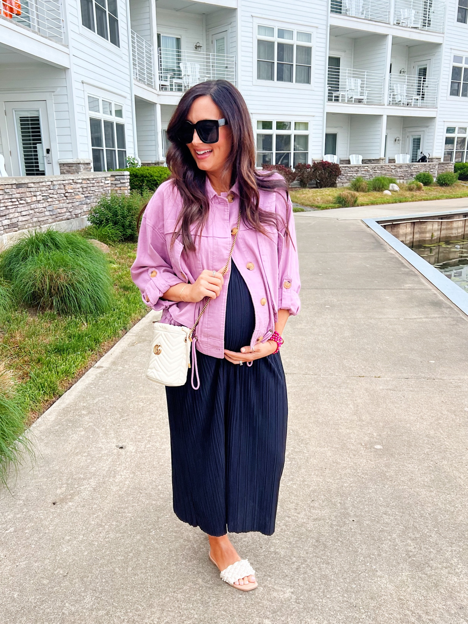 • size small jacket 
• size small dress - true to size 
• sized up 1/2 size in sandals 

Maternity look
Bump style 

#LTKtravel #LTKbump #LTKunder50