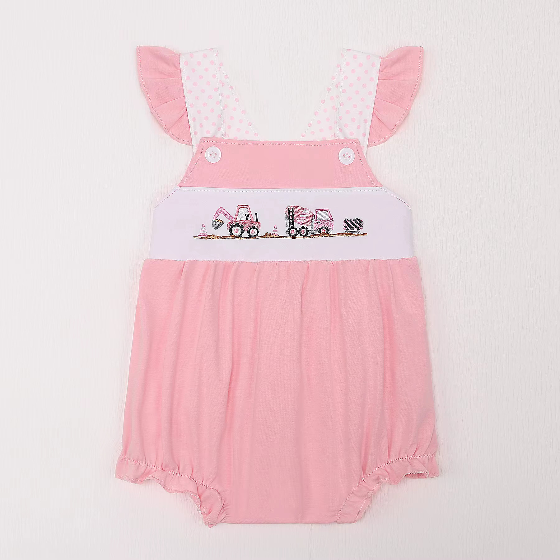 2023 New Born 0-3T Bubble Spots Casual Wear Romper Babi Girls Clothes Car Embroidered Bodysuit Pi... | AliExpress (US)