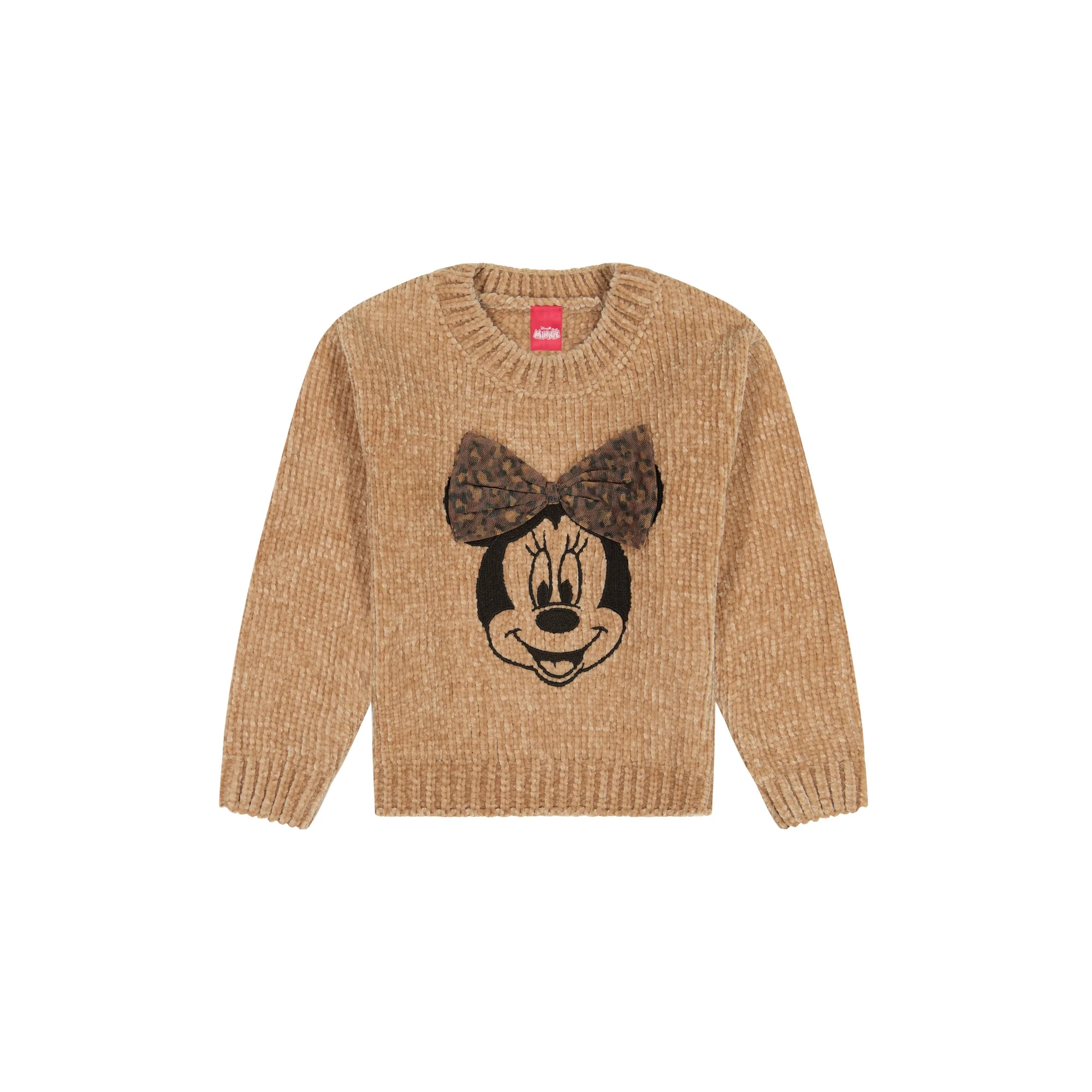 Minnie Mouse Toddler Girls Chenille Sweater, Sizes 12 Months - 5T - Walmart.com | Walmart (US)