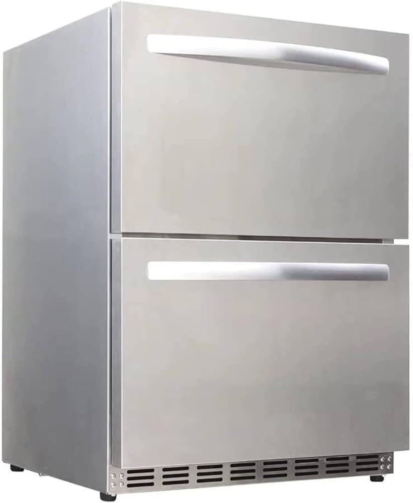 Amazon.com: HCK 24 inch Weather Proof Design Indoor and Outdoor Undercounter Drawer Fridge, Built... | Amazon (US)