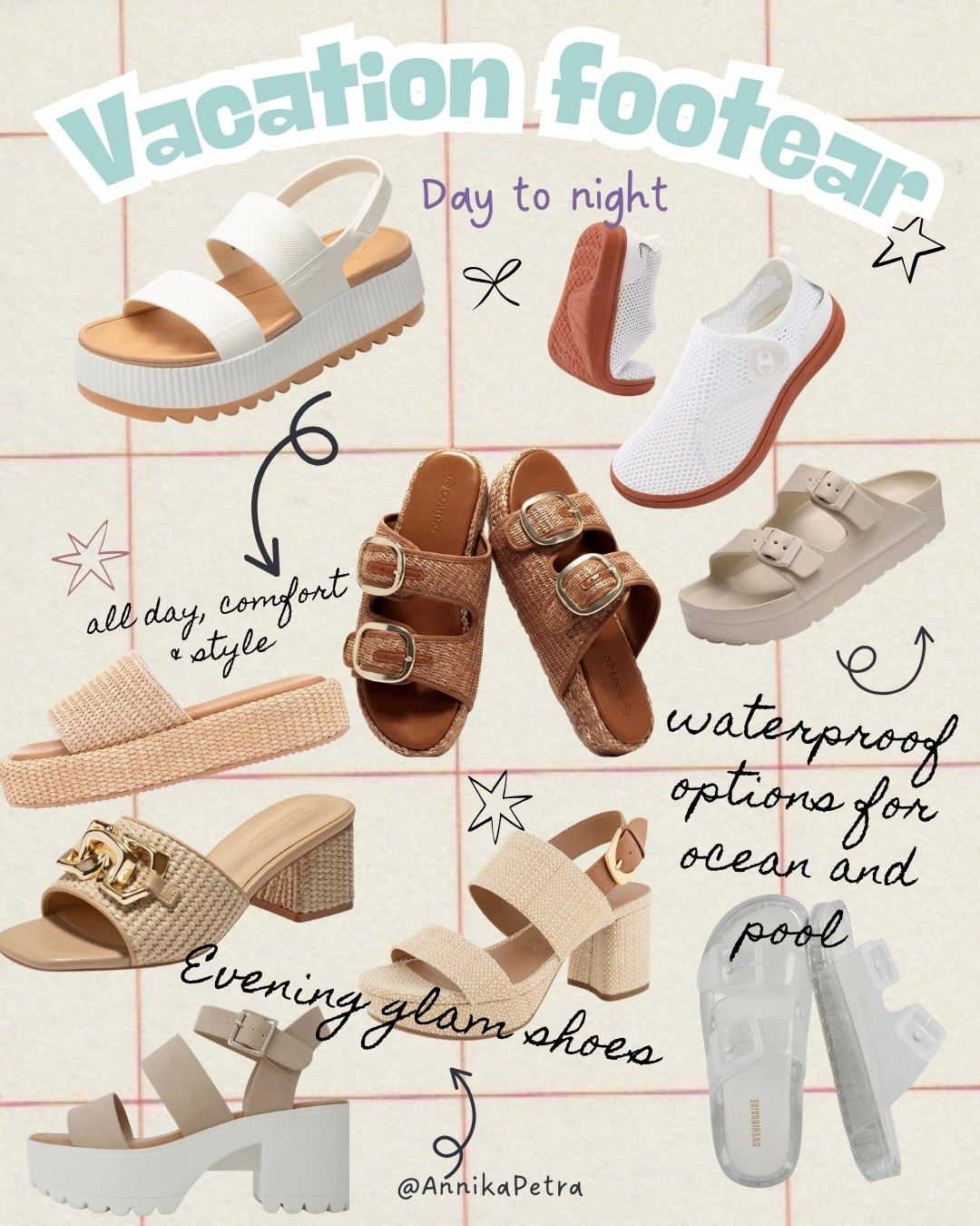 Vacation footwear that does it ALL ✨ From day to night style — comfy chic sandals for exploring, waterproof options for ocean adventures + poolside, and trendy statement heels for evenings out. Stylish, versatile, and travel-ready.

#LTKStyle #LTKVacation #LTKSpringBreak #VacationFootwear #ResortStyle #BeachVacationStyle #TravelOutfits #SpringBreakStyle #WaterproofSandals #EveningHeels

#LTKSeasonal #LTKTravel #LTKSwim